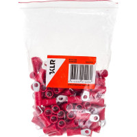 Кольцевой изолированный наконечник KLR ROV-508 с ПВХ манжетой 6.6...10.5мм2/М5/Красный/6500508