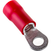 Кольцевой изолированный наконечник KLR ROV-508 с ПВХ манжетой 6.6...10.5мм2/М5/Красный/6500508