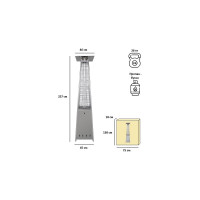 Уличный газовый обогреватель Aesto античное серебро A-06Т