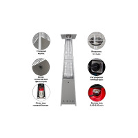 Уличный газовый обогреватель Aesto античное серебро A-06Т