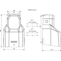 Педаль-выключатель Emas с защитной крышкой 2x1НО+1НЗ, 250 В, 4 А PDKS11GX10