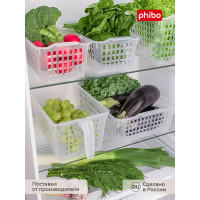 Универсальная корзинка Phibo с ручкой 280х160х120 мм бесцветный 434216801