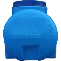 Овально-горизонтальная емкость AQUAPLAST 100 л, синяя 4630017951895