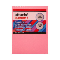 Стикеры Attache Economy 38x51 мм неоновые 8 цветов, 1 блок, 400 листов 1266195