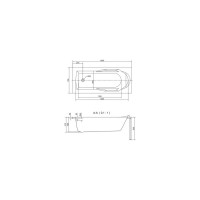 Прямоугольная ванна Cersanit SANTANA 160x70 63324