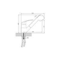 Смеситель для кухни Diadonna с выдвижной лейкой D80-660112