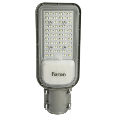 Уличный консольный светодиодный светильник FERON SP3040, 50W, 5000К, 6000Lm, серый, 41548