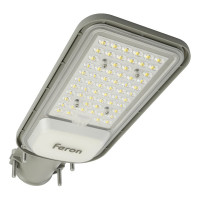 Уличный консольный светодиодный светильник FERON SP3040, 50W, 5000К, 6000Lm, серый, 41548