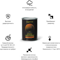 Молотковая краска Certa 3в1, по ржавичне серебристо-серый 0,8 кг KRGL0020