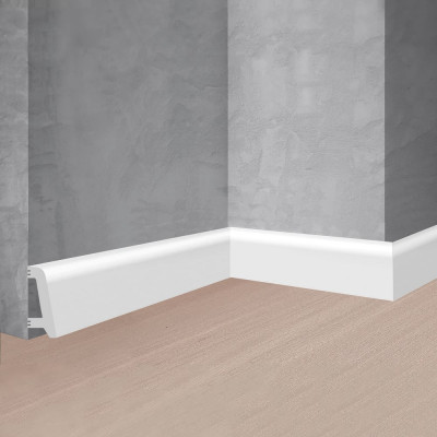 Напольный плинтус Stenopol 58х18х2000 мм под покраску C7231