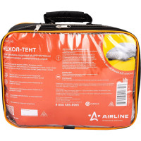 Универсальный защитный чехол-тент Airline на автомобиль, M 495x195x120 см, серый, молния для двери AC-FC-02