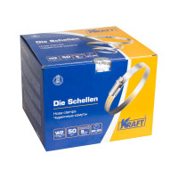 Хомут KRAFT 60-80 мм, нержавеющая сталь, уп. 50 шт. KT 880410