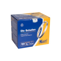 Червячный хомут KRAFT 40-60 мм, уп. 50 шт. KT 880208