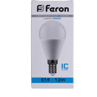 Светодиодная лампа FERON LB-950, G45 шар малый, 13W 230V E14 6400К 1130Lm 38103