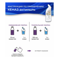 Полироль для мебели КЕНАЗ антипыль, спрей для уборки, без разводов, 0.8 л 810055