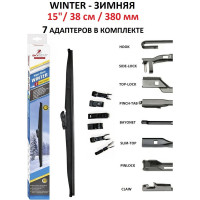 Щетка стеклоочистителя зимняя WINTER 15"/38 см, 7 адаптеров SKYBEAR 703150