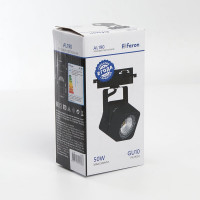 Трековый однофазный светильник на шинопровод FERON GU10, AL190, 50W, 230V, черный 41590