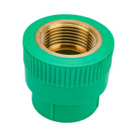 Комбинированная муфта с внутренней резьбой Blue Ocean 32x1", полипропиленовая, зеленая PPRF/IA(G)-32x1"