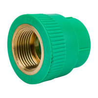 Комбинированная муфта с внутренней резьбой Blue Ocean 32x1", полипропиленовая, зеленая PPRF/IA(G)-32x1"