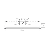 Светодиодный светильник FERON AL514 встраиваемый с регулируемым монтажным диаметром (до 190 мм) 26W 4000K белый серия FlexyRim 41572