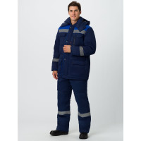 Зимний костюм Нейч-2 СОП, ткань Смесовая 210, полукомбинезон, темно-синий/васильковый, 48-50; 170-176 Факел 87476480.003