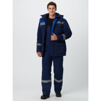 Зимний костюм Нейч-2 СОП, ткань Смесовая 210, полукомбинезон, темно-синий/васильковый, 48-50; 170-176 Факел 87476480.003