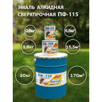 Эмаль White House ПФ-115 (бежевая; 0.8 кг) 15194