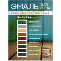 Алкидно-уретановая эмаль для пола White House (золотисто-коричневая; 0.9 кг) 15318