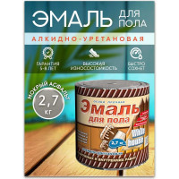 Алкидно-уретановая эмаль White House для пола (мокрый асфальт; 2.7 кг) 15327