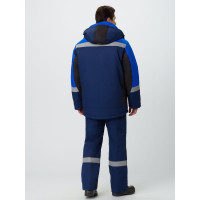 Зимний костюм Вектрон-2 СОП, ткань Смесовая 240, полукомбинезон, темно-синий/черный/васильковый, 64-66; 182-188 Факел 87474772.013