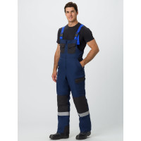 Зимний костюм Вектрон-2 СОП, ткань Смесовая 240, полукомбинезон, темно-синий/черный/васильковый, 64-66; 182-188 Факел 87474772.013