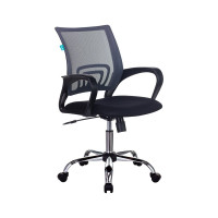 Компьютерное кресло Бюрократ CH-695N/SL сетка темно-синий TW-11 крестовина хром CH-695N/SL/DG/TW-11