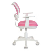 Детское компьютерное кресло Бюрократ CH-W797 розовый спинка сетка пластик белый CH-W797/PK/TW-13A