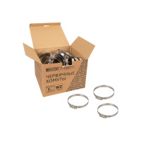 Хомут HELFER W2, 60-80 мм, нержавеющая сталь, уп. 50 шт. HF004059