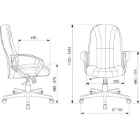 Кресло руководителя Бюрократ T-898/3C1 серый крестовина пластик T-898/3C1GR