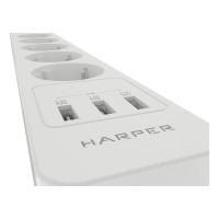 Удлинитель с USB зарядкой HARPER UCH-560 White H00003014