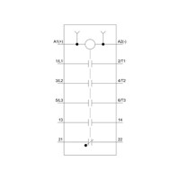 Контактор Siemens 3 полюса AC-3, 11КВТ/400В, Блок-Контакты 1НО+1НЗ 3RT20261BB40