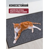 Влаговпитывающий коврик ComeForte FLOOR MAT Ёлочка, 80х120 см, серый XTH-1009