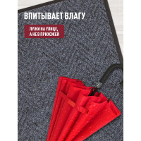 Влаговпитывающий коврик ComeForte FLOOR MAT Ёлочка, 80х120 см, серый XTH-1009