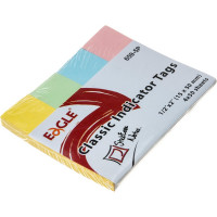Бумажные клейкие закладки EAGLE 15х50 мм 50 шт х 4 цвета пастель 659-5P