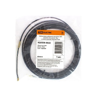 Нейлоновая кабельная протяжка TDM ELECTRIC НКП диаметр 4 мм, длина 10 м, с наконечниками, черная SQ0590-0022