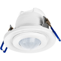 Датчик движения TDM ELECTRIC ДДТ-03 65 мм, регулируемый, 800Вт, 10-900с, 6м, 3+лк, 120 сбоку+360 сверху градусов, IP20 SQ0324-0032