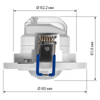 Датчик движения TDM ELECTRIC ДДТ-03 65 мм, регулируемый, 800Вт, 10-900с, 6м, 3+лк, 120 сбоку+360 сверху градусов, IP20 SQ0324-0032