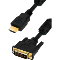 Кабель HDMI M - DVI M 24+1 5bites Dual Link ферритовые кольца позолоченные контакты 3м APC-073-030