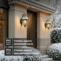 Светильник уличный TDM ELECTRIC "Вена" 60 Вт, вниз, алюминий, прозрачное/черный, Е27 SQ0330-0203