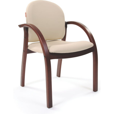 Компьютерное кресло CHAIRMAN 659 Терра кожзам 101 беж матовый/темный орех 00-06090266