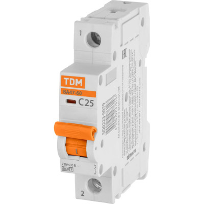 Автоматический выключатель TDM ELECTRIC ВА47-125 3Р 25А 15кА х-ка С SQ0223-0079