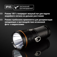 Фонарь TDM ELECTRIC прожектор Титан 7, 30 Вт CREE 3600 лм, 4х18650, IPX5, Type-C, SQ0350-0067