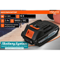 Аккумулятор 1BatterySystem (18 В; 2 Ач) Sturm SBP1802