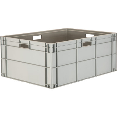 Тара.ру Ящик п/п сплошной, с ручками, дно с усилением, серый B-8633 9826